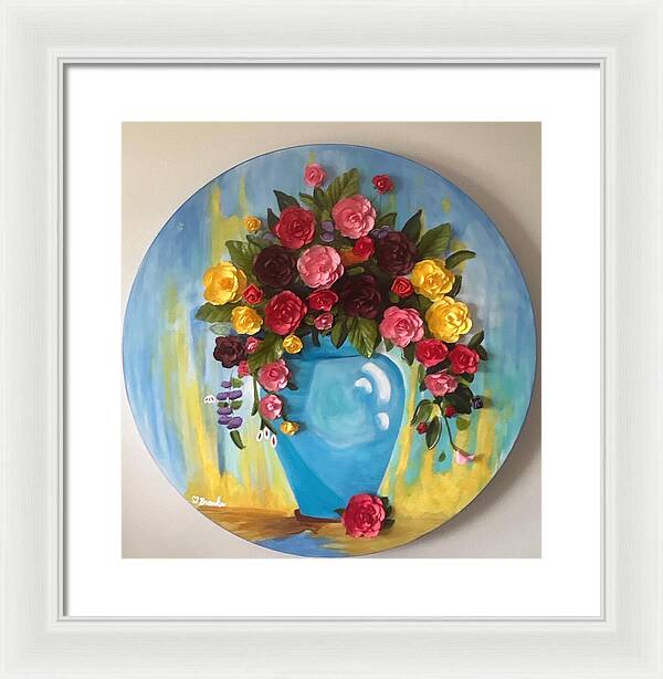 Dimensional Flowers - Framed Print