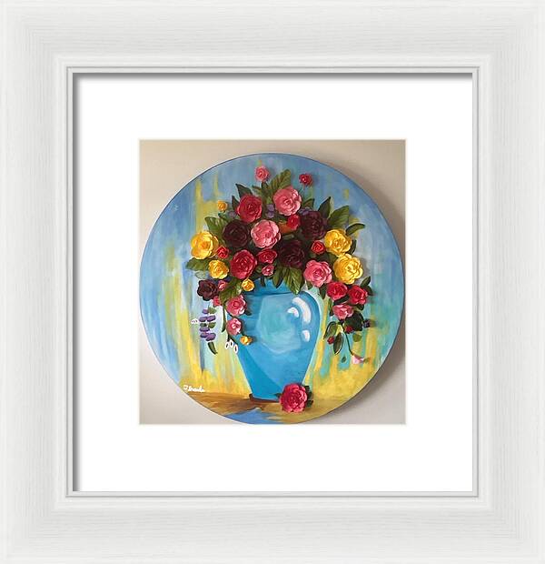 Dimensional Flowers - Framed Print