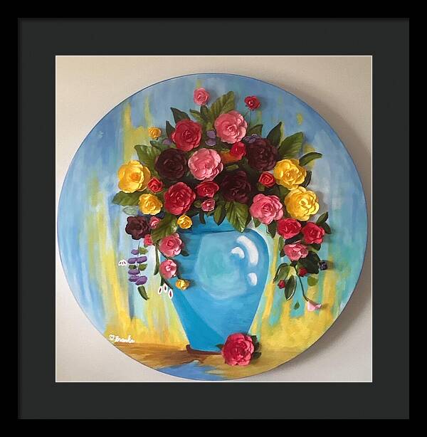 Dimensional Flowers - Framed Print