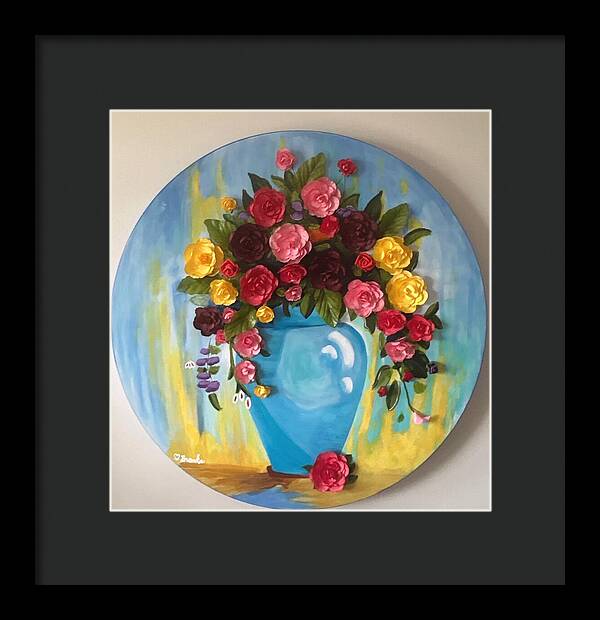 Dimensional Flowers - Framed Print