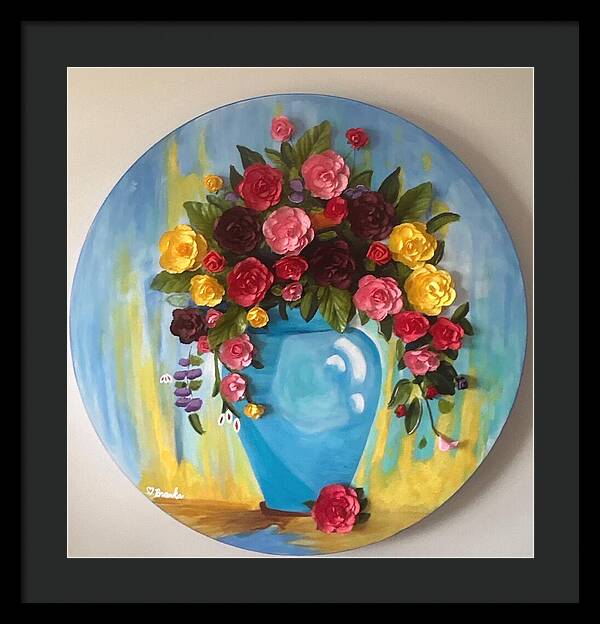 Dimensional Flowers - Framed Print