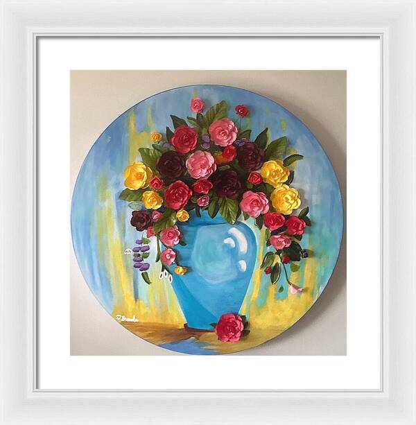 Dimensional Flowers - Framed Print