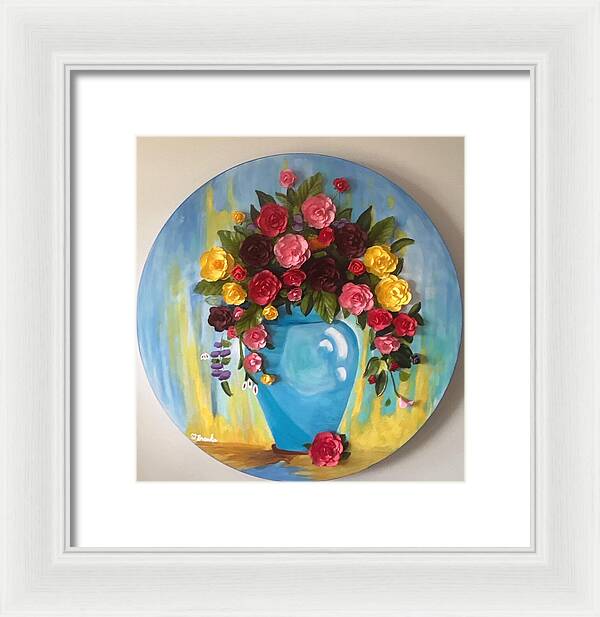 Dimensional Flowers - Framed Print