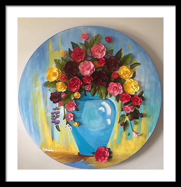 Dimensional Flowers - Framed Print