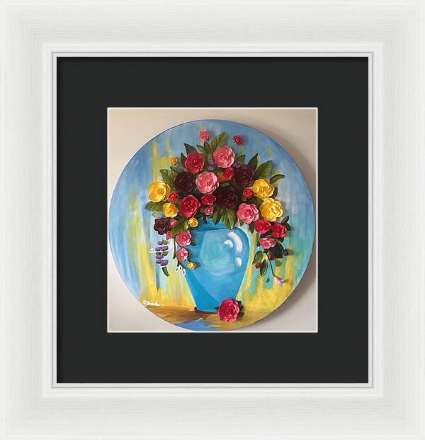 Dimensional Flowers - Framed Print