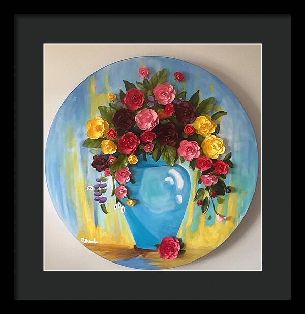 Dimensional Flowers - Framed Print