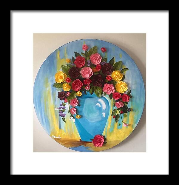Dimensional Flowers - Framed Print