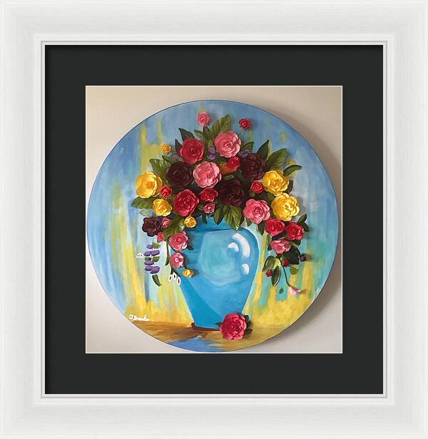 Dimensional Flowers - Framed Print