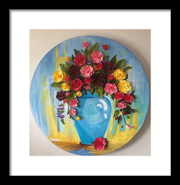 Dimensional Flowers - Framed Print