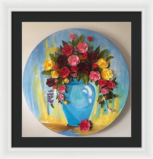 Dimensional Flowers - Framed Print