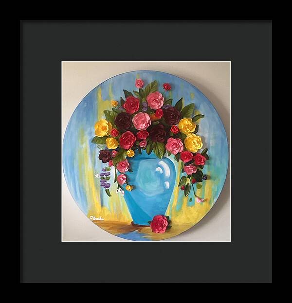 Dimensional Flowers - Framed Print