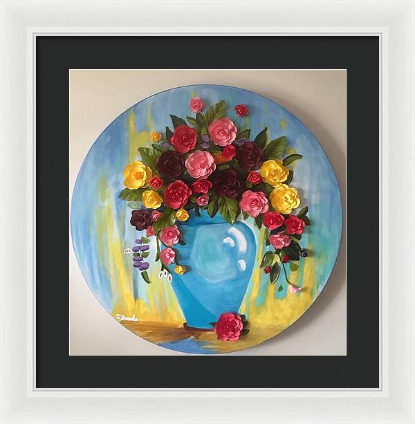 Dimensional Flowers - Framed Print