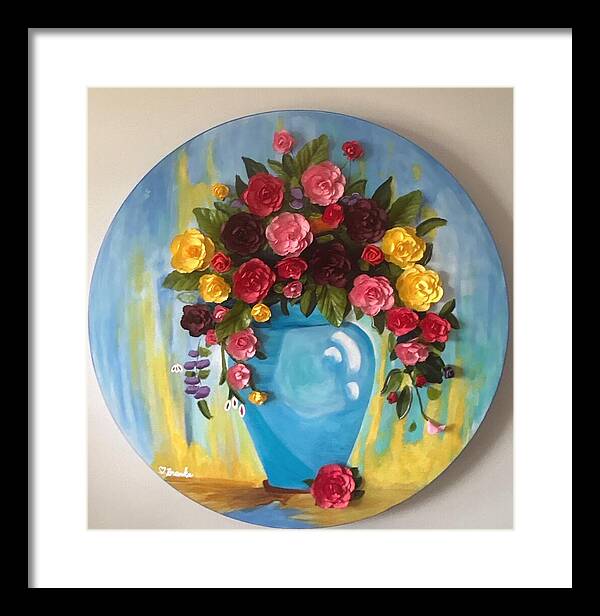 Dimensional Flowers - Framed Print