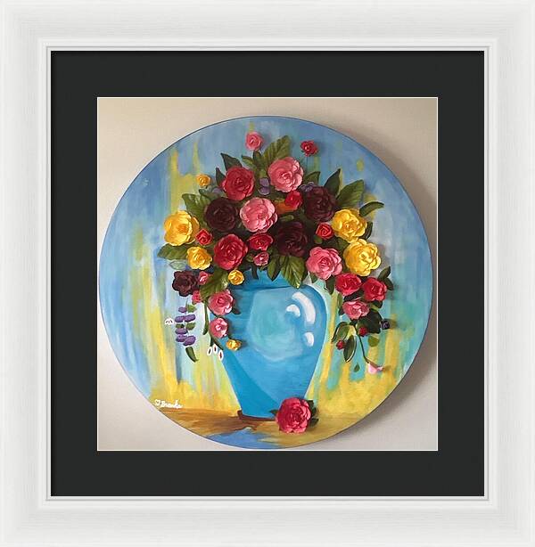 Dimensional Flowers - Framed Print