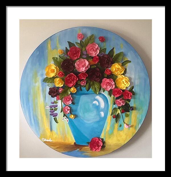 Dimensional Flowers - Framed Print