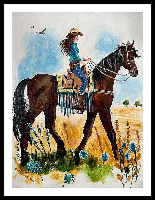 Riding Rayna - Framed Print