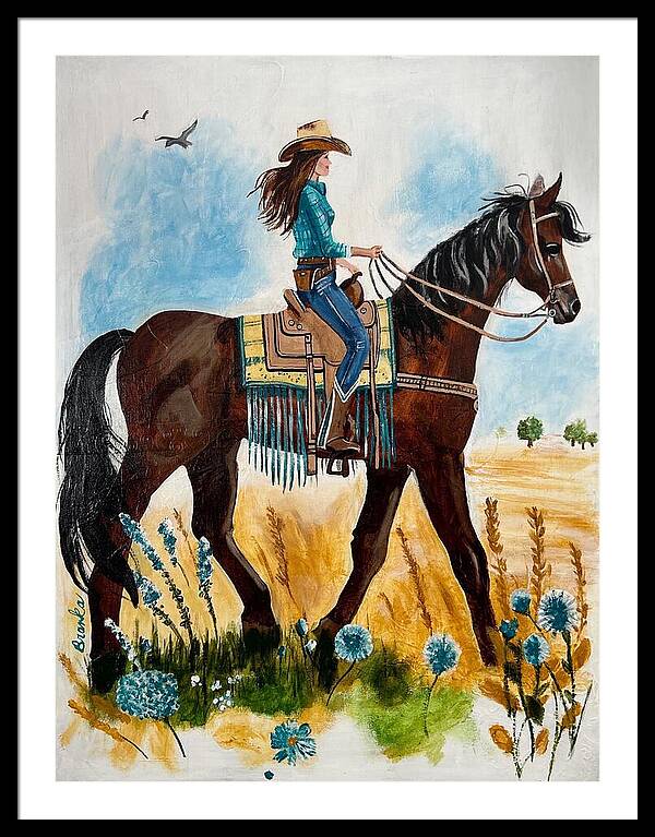 Riding Rayna - Framed Print
