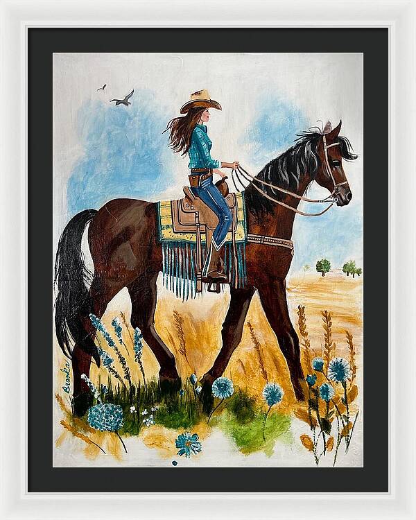 Riding Rayna - Framed Print