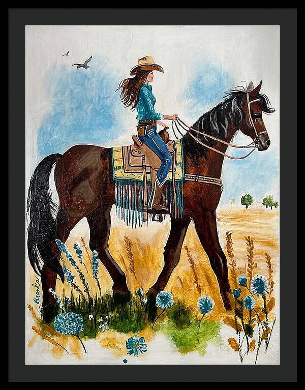 Riding Rayna - Framed Print