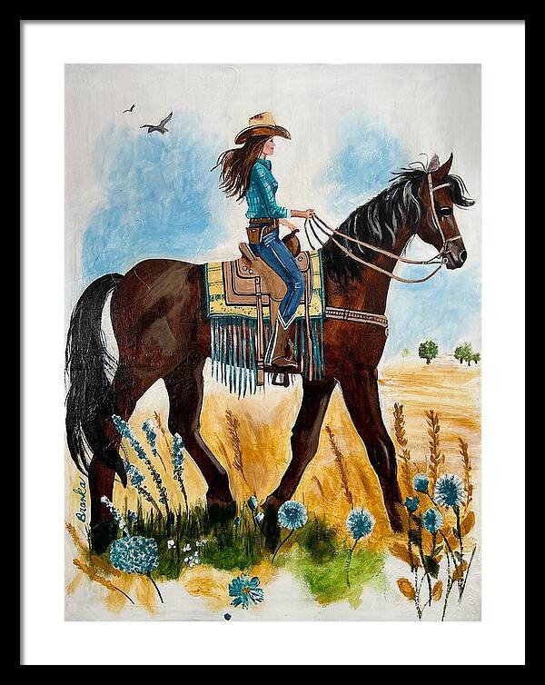 Riding Rayna - Framed Print