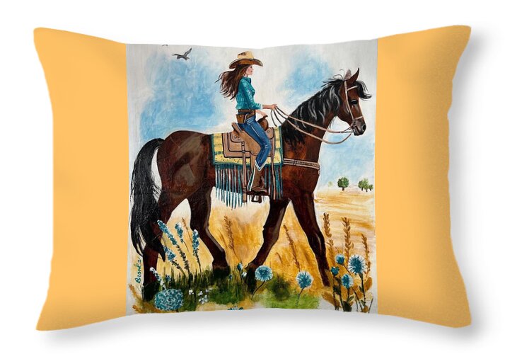 Riding Rayna - Throw Pillow
