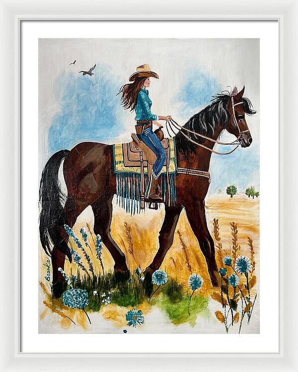 Riding Rayna - Framed Print