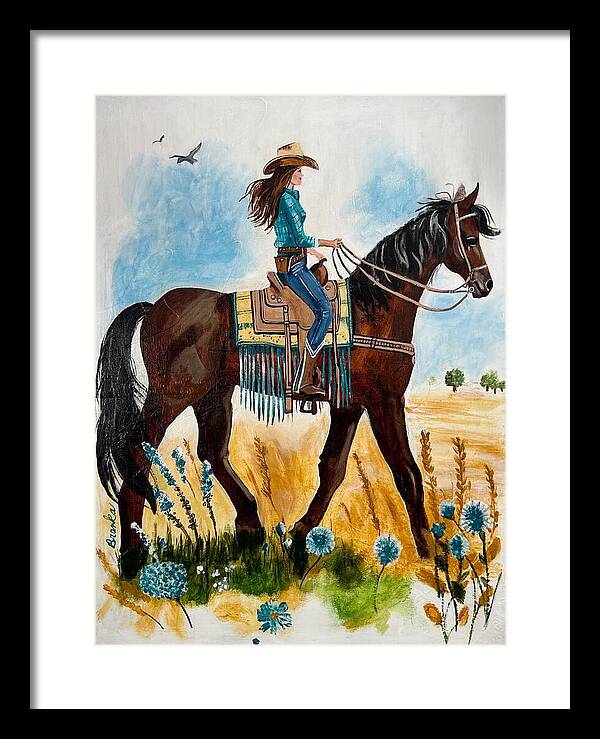 Riding Rayna - Framed Print