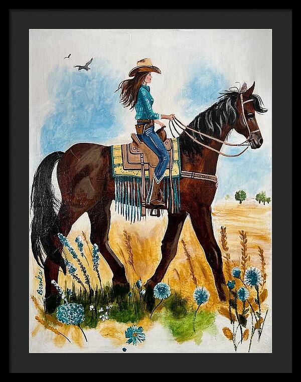 Riding Rayna - Framed Print