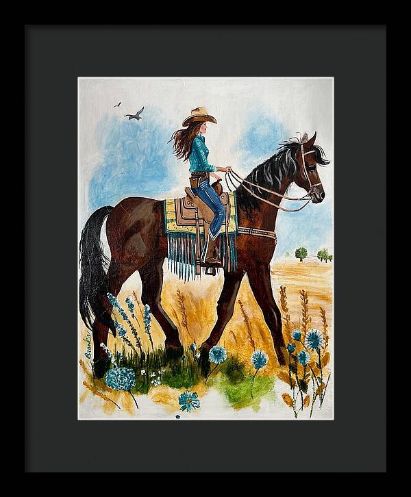 Riding Rayna - Framed Print