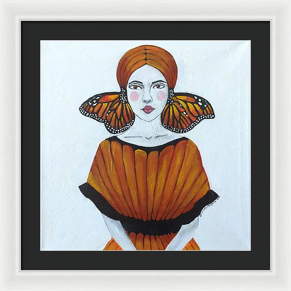 Butterfly Girl - Framed Print