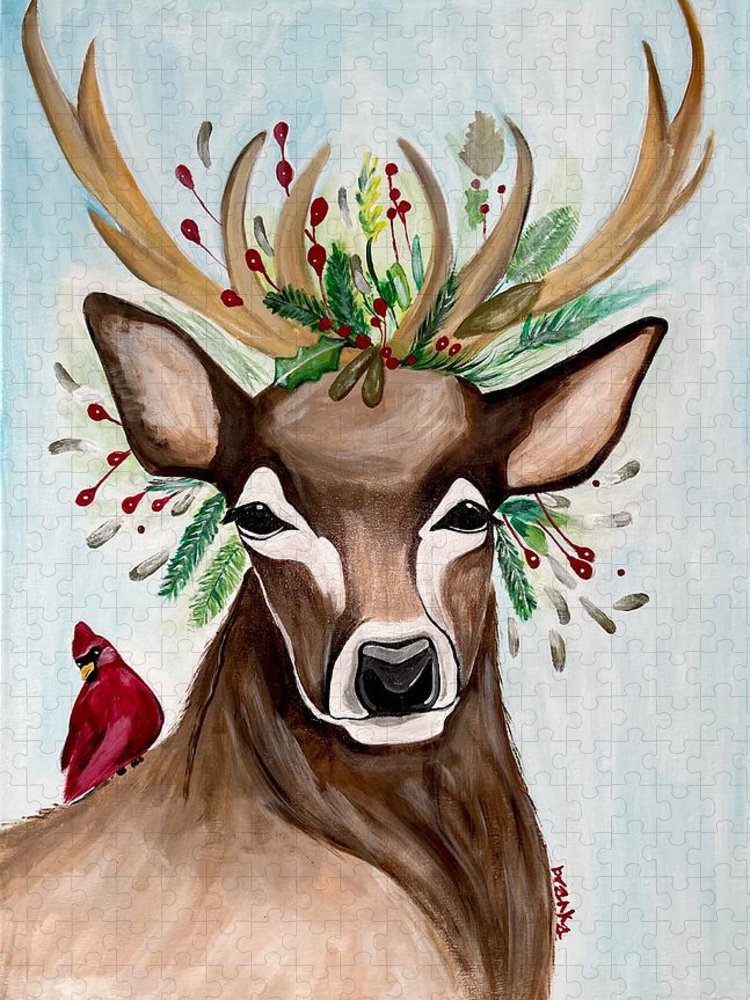 Christmas Buck/Cardinal - Puzzle