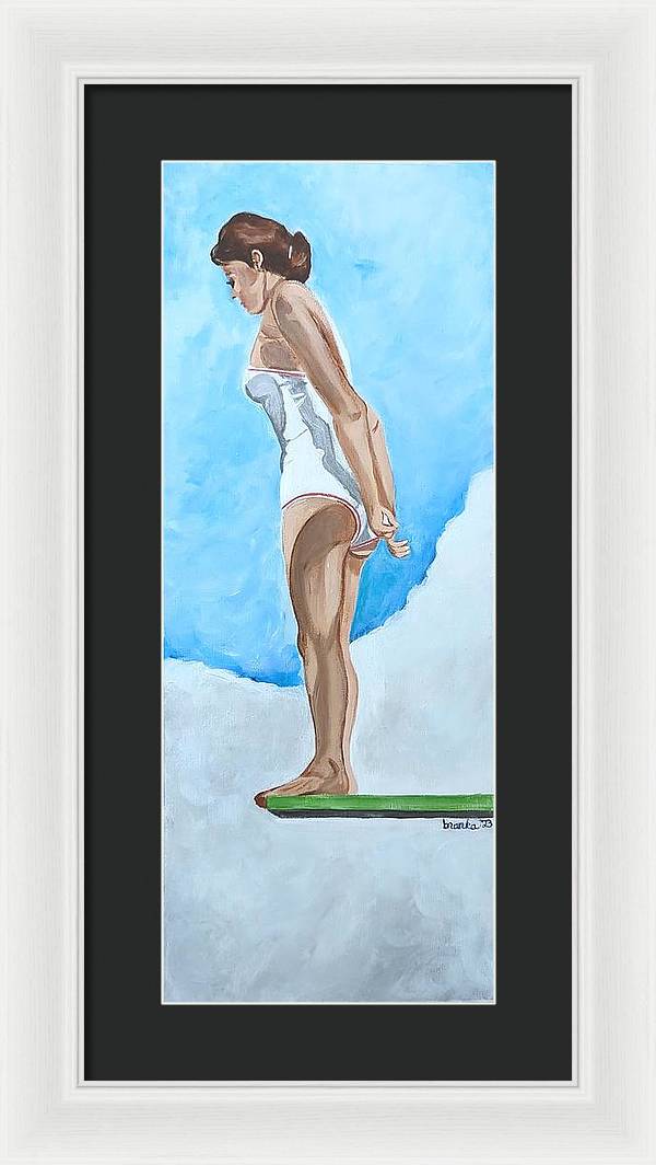 Deep Dive Sylvia - Framed Print