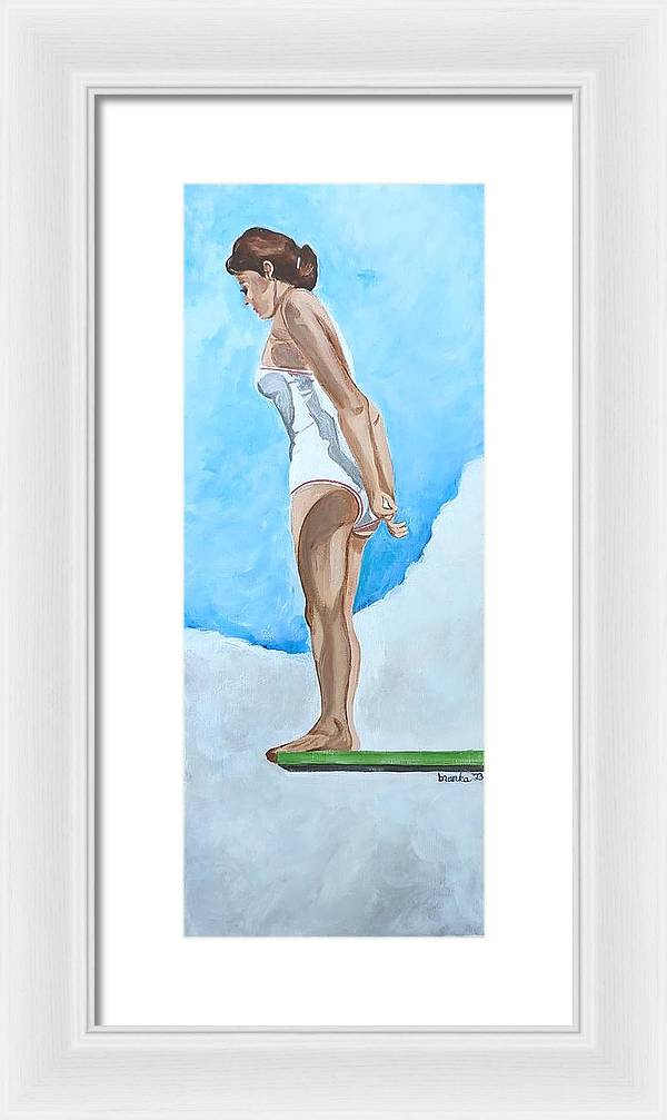 Deep Dive Sylvia - Framed Print