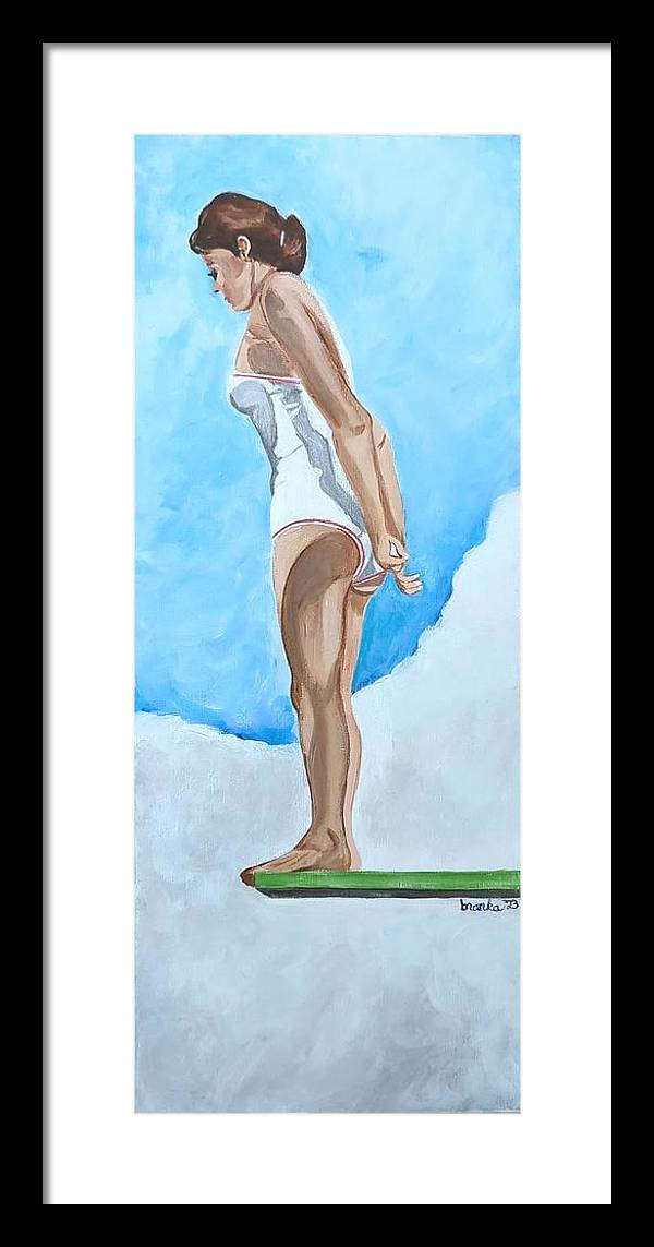 Deep Dive Sylvia - Framed Print