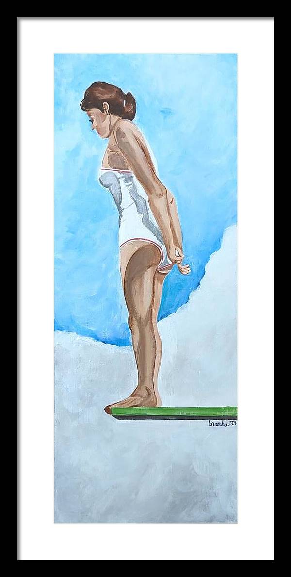 Deep Dive Sylvia - Framed Print