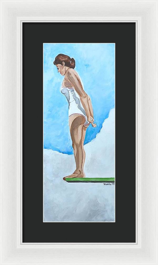 Deep Dive Sylvia - Framed Print