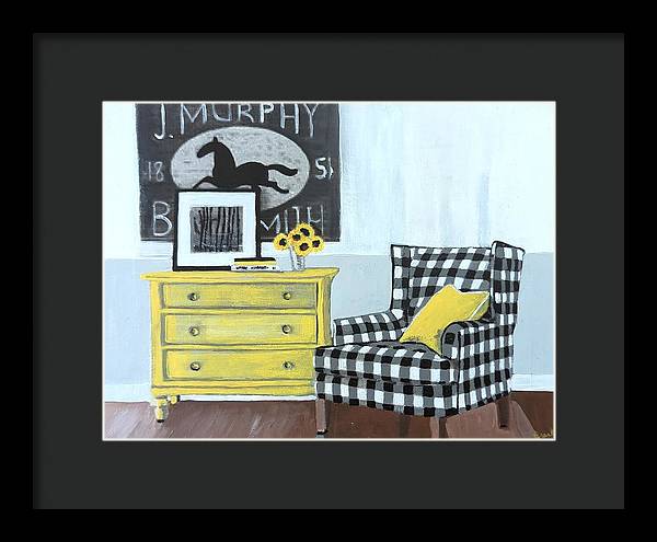 Empty Chair BW - Framed Print