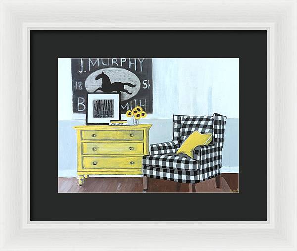 Empty Chair BW - Framed Print