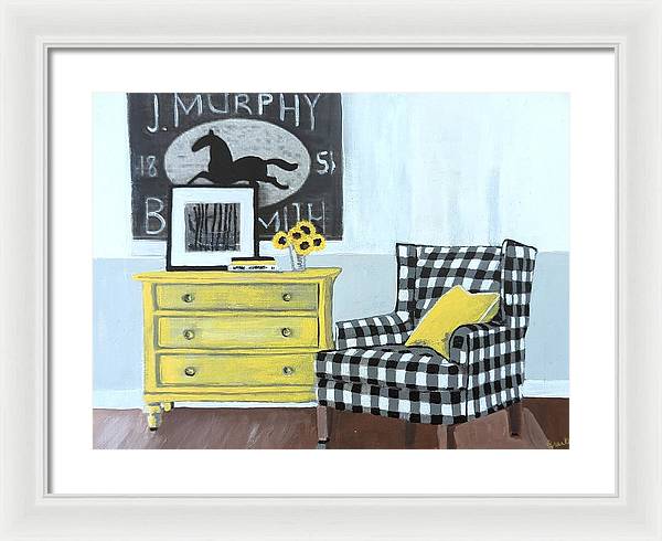 Empty Chair BW - Framed Print