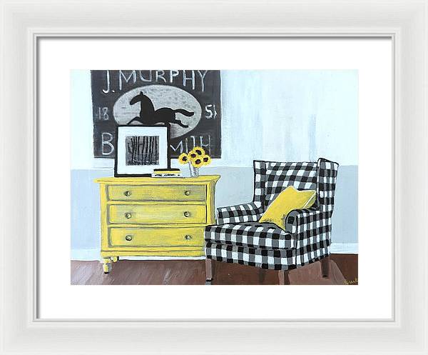 Empty Chair BW - Framed Print