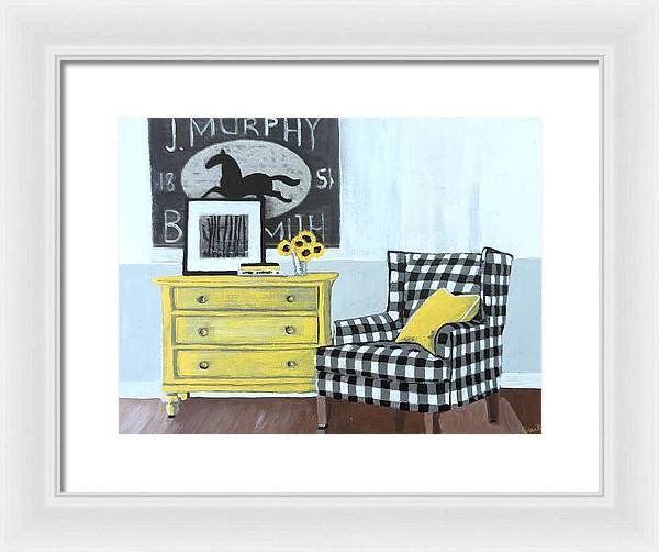 Empty Chair BW - Framed Print