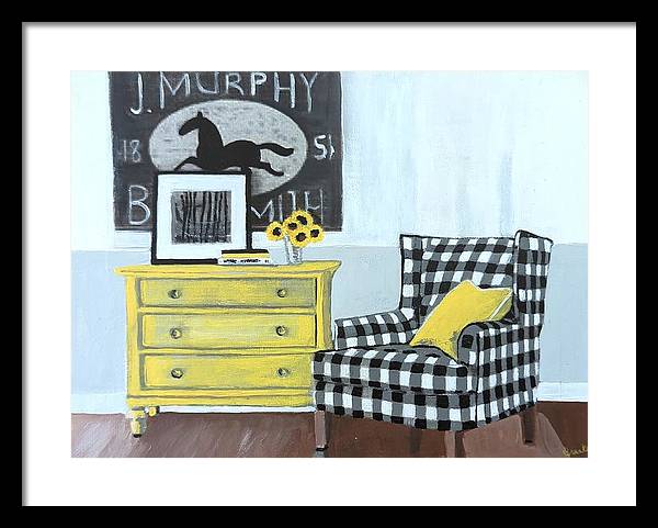 Empty Chair BW - Framed Print