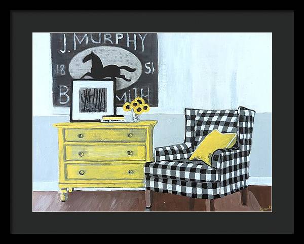 Empty Chair BW - Framed Print