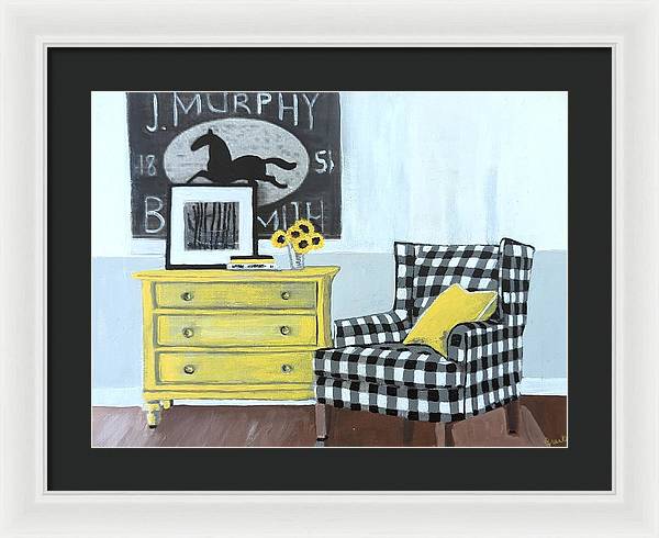 Empty Chair BW - Framed Print