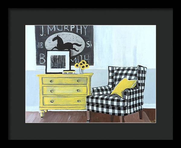 Empty Chair BW - Framed Print