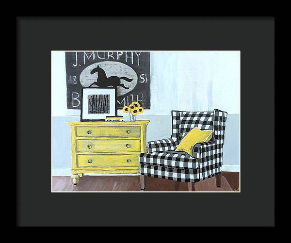 Empty Chair BW - Framed Print