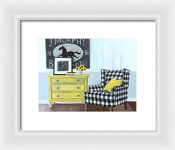 Empty Chair BW - Framed Print