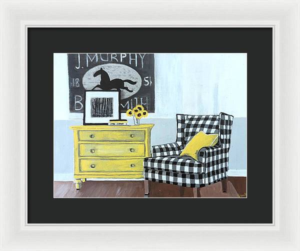 Empty Chair BW - Framed Print