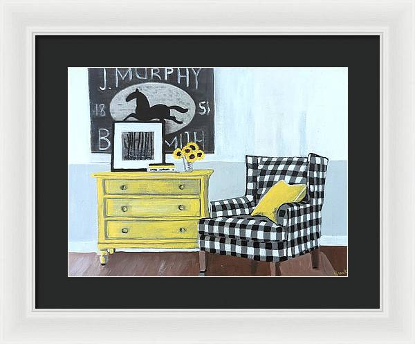 Empty Chair BW - Framed Print