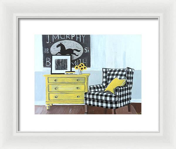 Empty Chair BW - Framed Print
